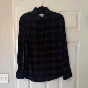 Men's Black / Green Plaid Flannel Shirt